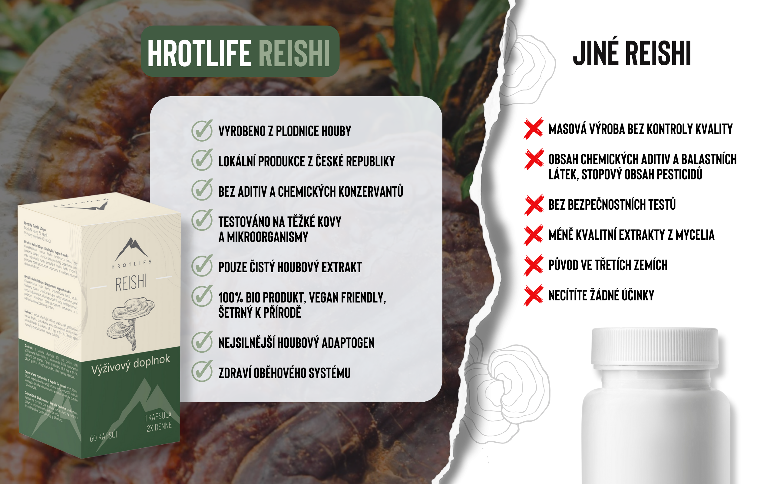 Reishi kvalita, porovnání