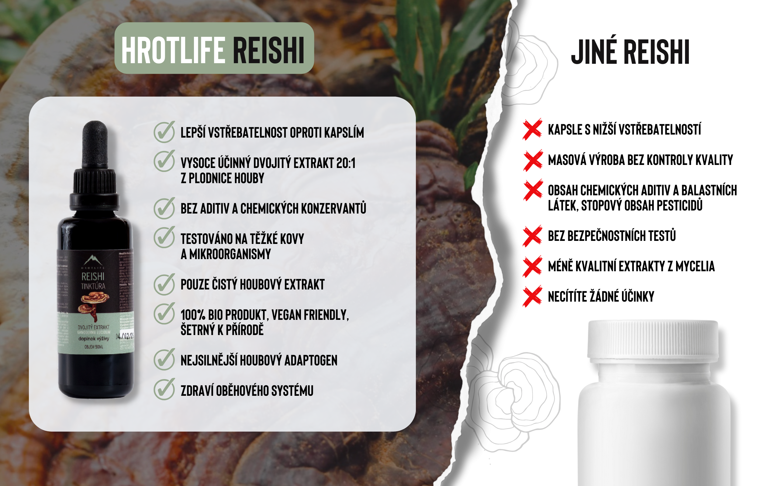Reishi tinktura, kvalita